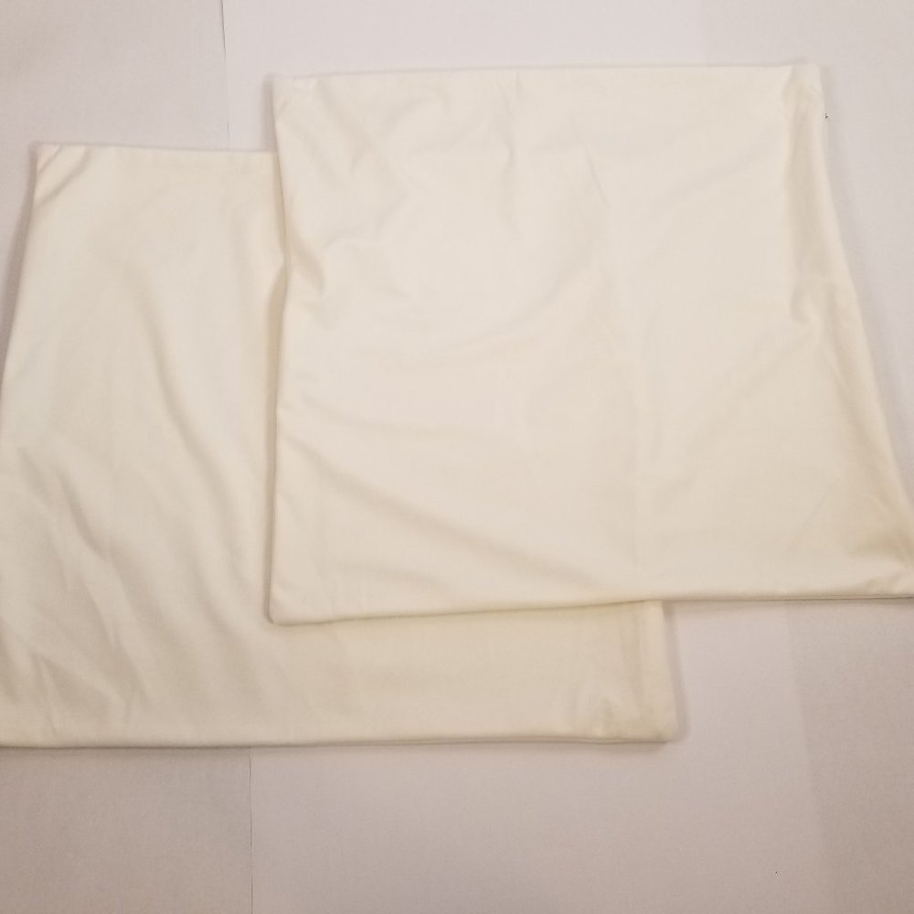 DEZENE Decorative Pillow Cases 18x18 Cream 2